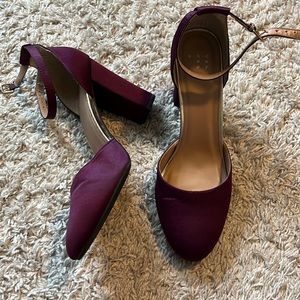 Purple Round Toe Heels